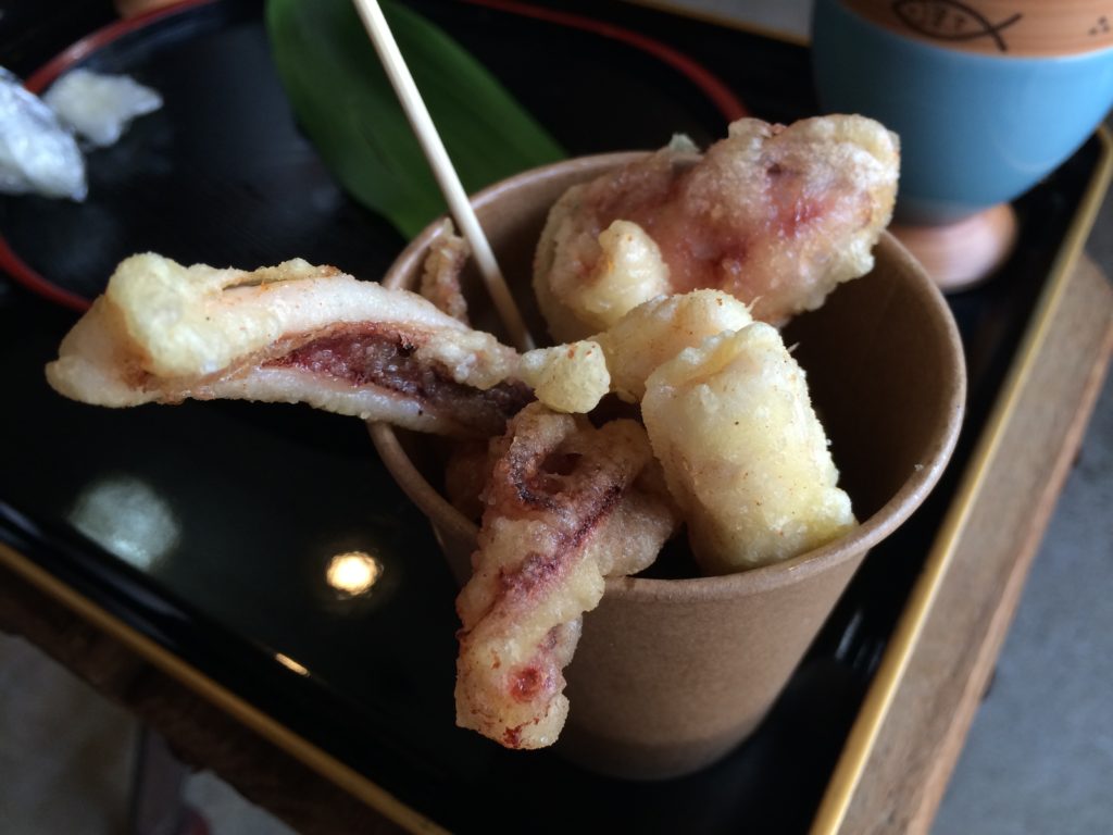 Obajiキッチンのタコの天ぷら